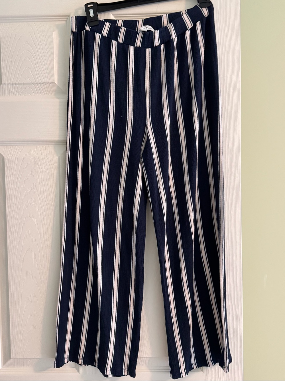 Love Tree Navy and White Striped Pants